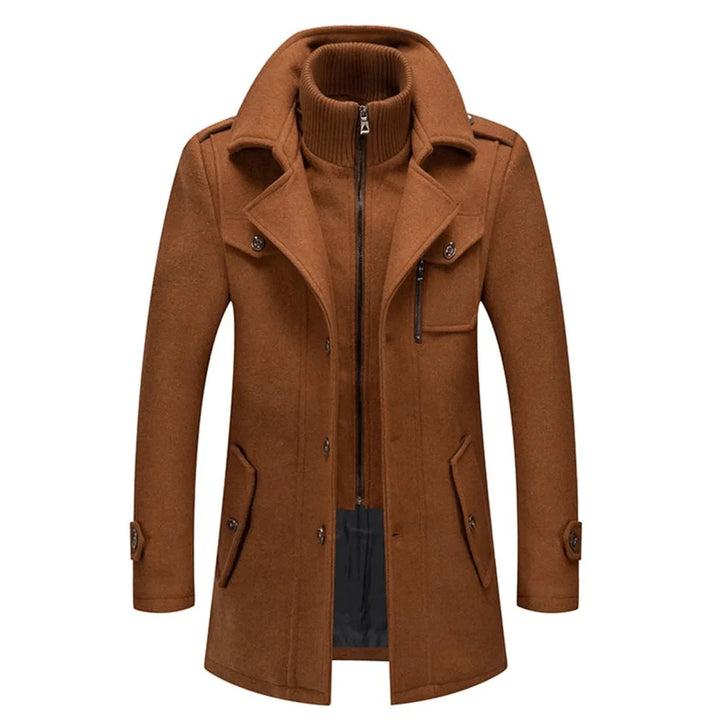 Miles | Men's Funnel Collar Overcoat Jacket