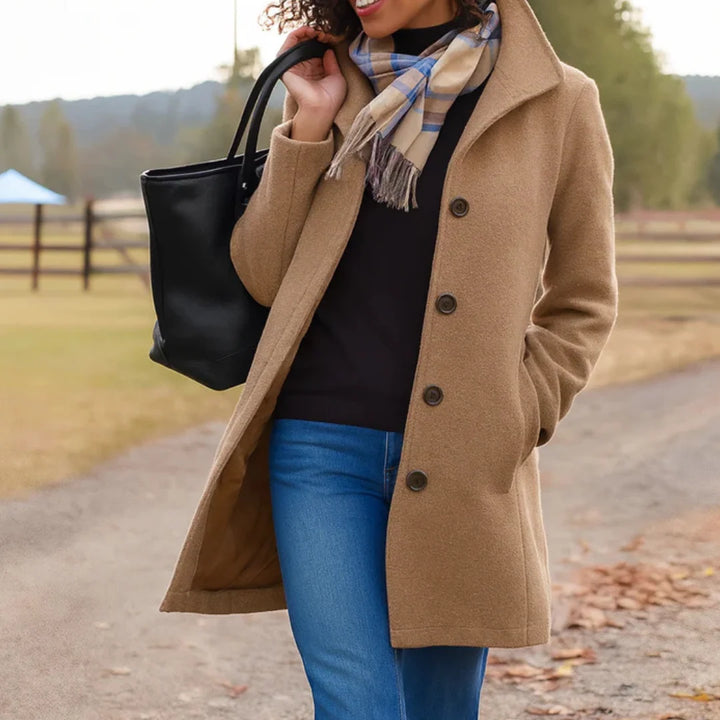 Nina | Women's Longline Button Front Coat