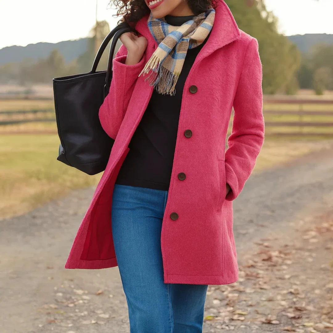 Nina | Women's Longline Button Front Coat