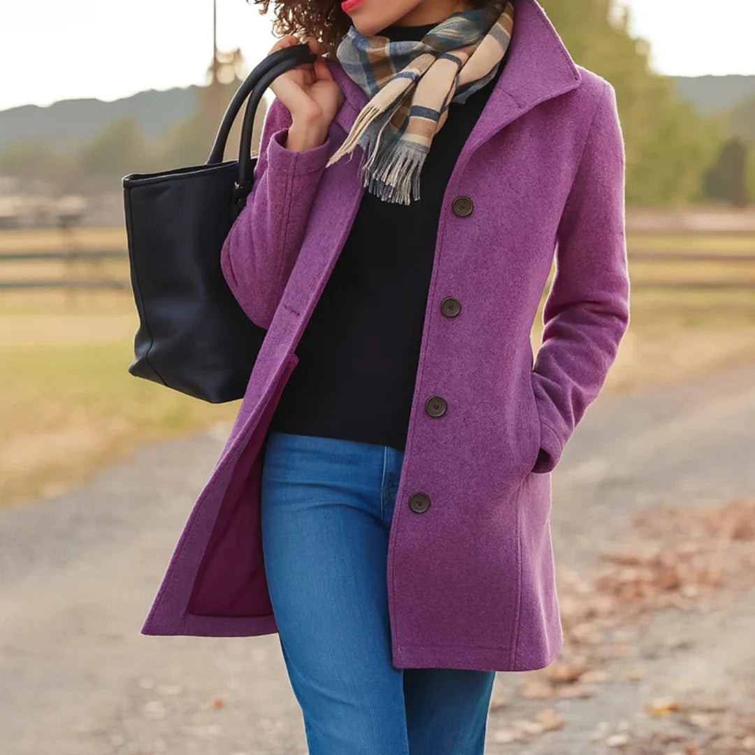 Nina | Women's Longline Button Front Coat