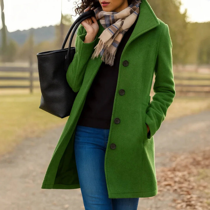 Nina | Women's Longline Button Front Coat