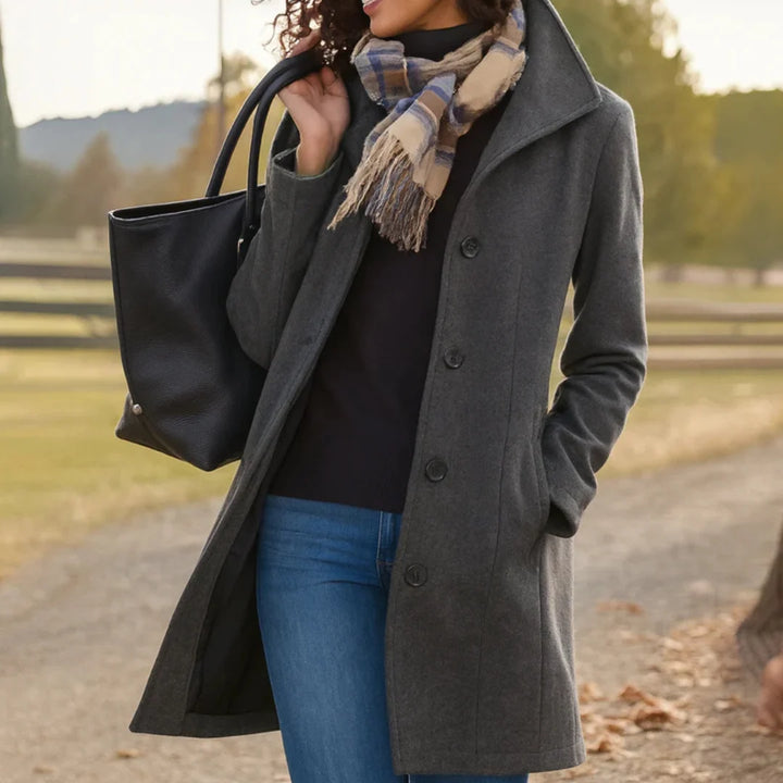 Nina | Women's Longline Button Front Coat