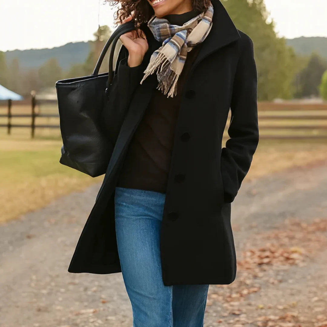Nina | Women's Longline Button Front Coat