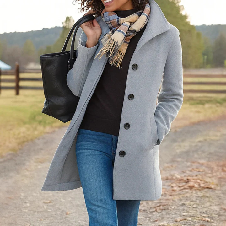 Nina | Women's Longline Button Front Coat