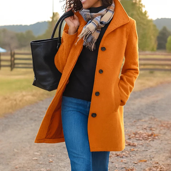 Nina | Women's Longline Button Front Coat