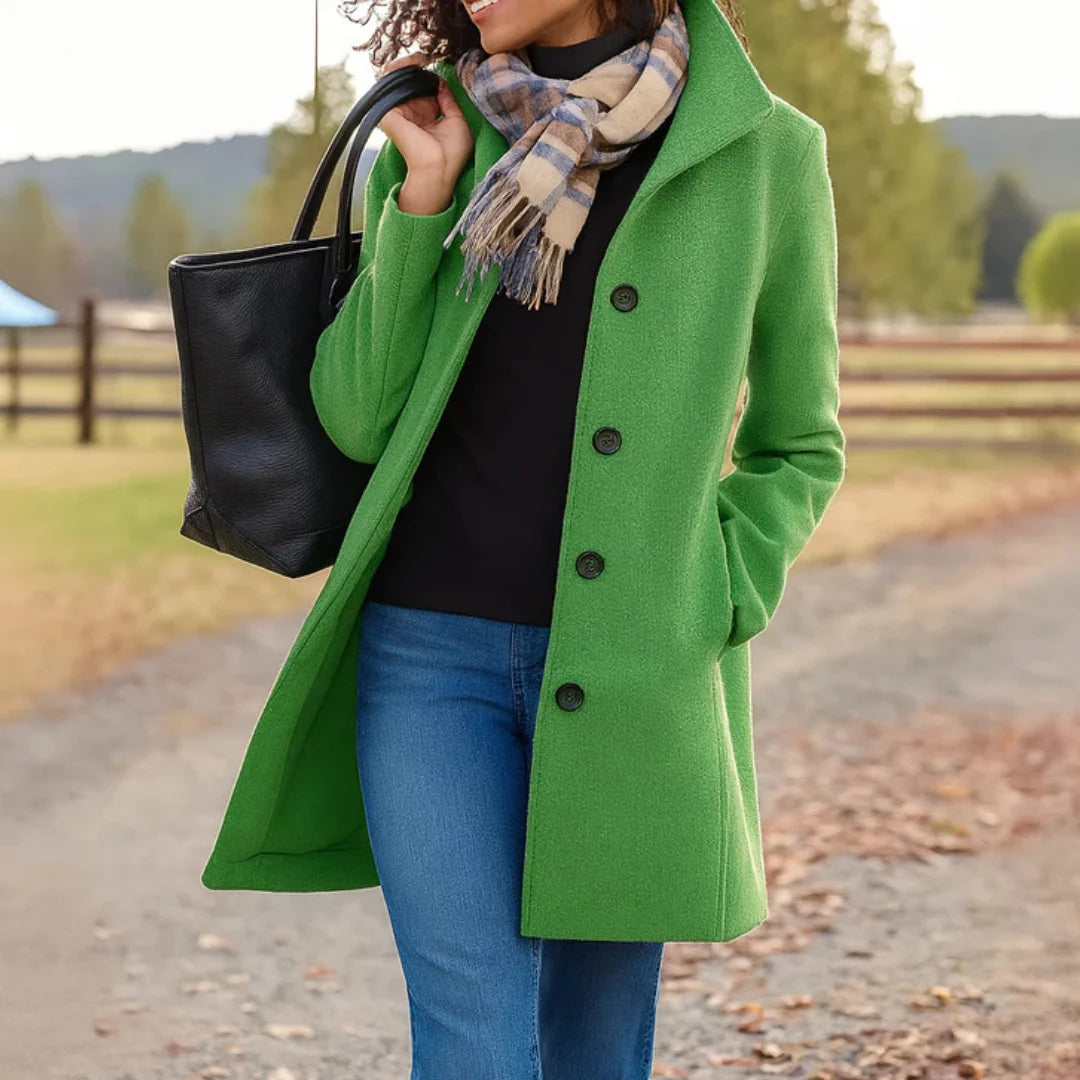 Nina | Women's Longline Button Front Coat