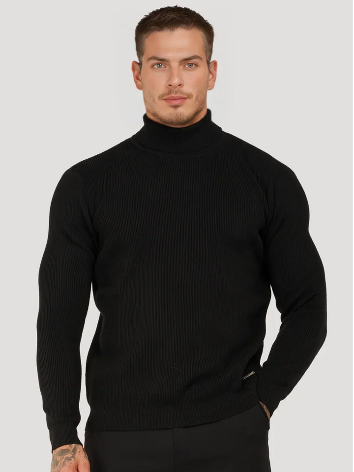 Noah | Men's Slim Fit Ribbed Knit Roll Neck Jumper