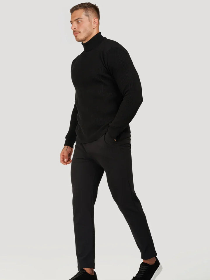 Noah | Men's Slim Fit Ribbed Knit Roll Neck Jumper