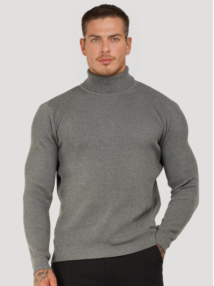 Noah | Men's Slim Fit Ribbed Knit Roll Neck Jumper