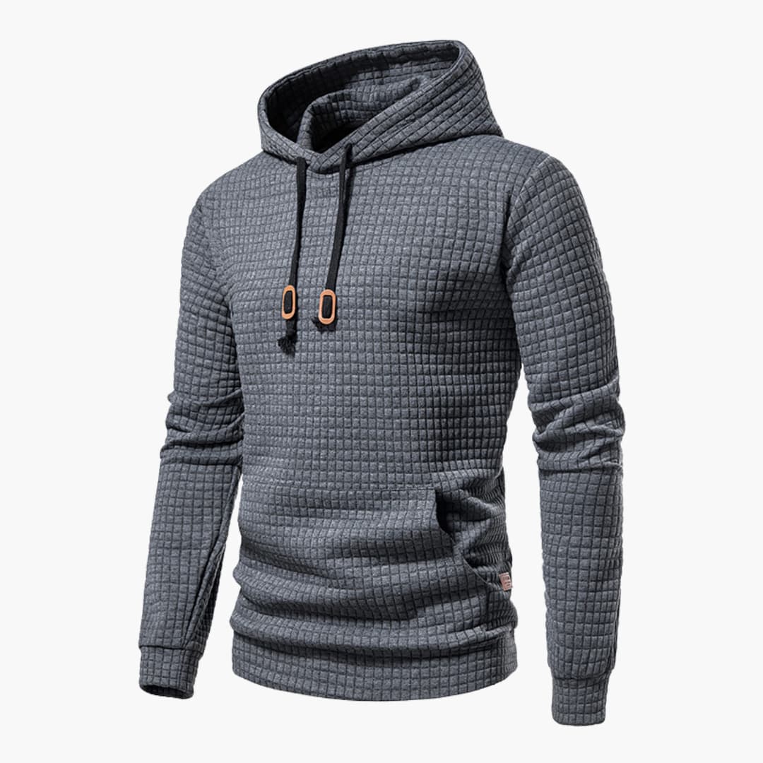 Noah | Men's Textured Pouch Pocket Hoodie Sweatshirt