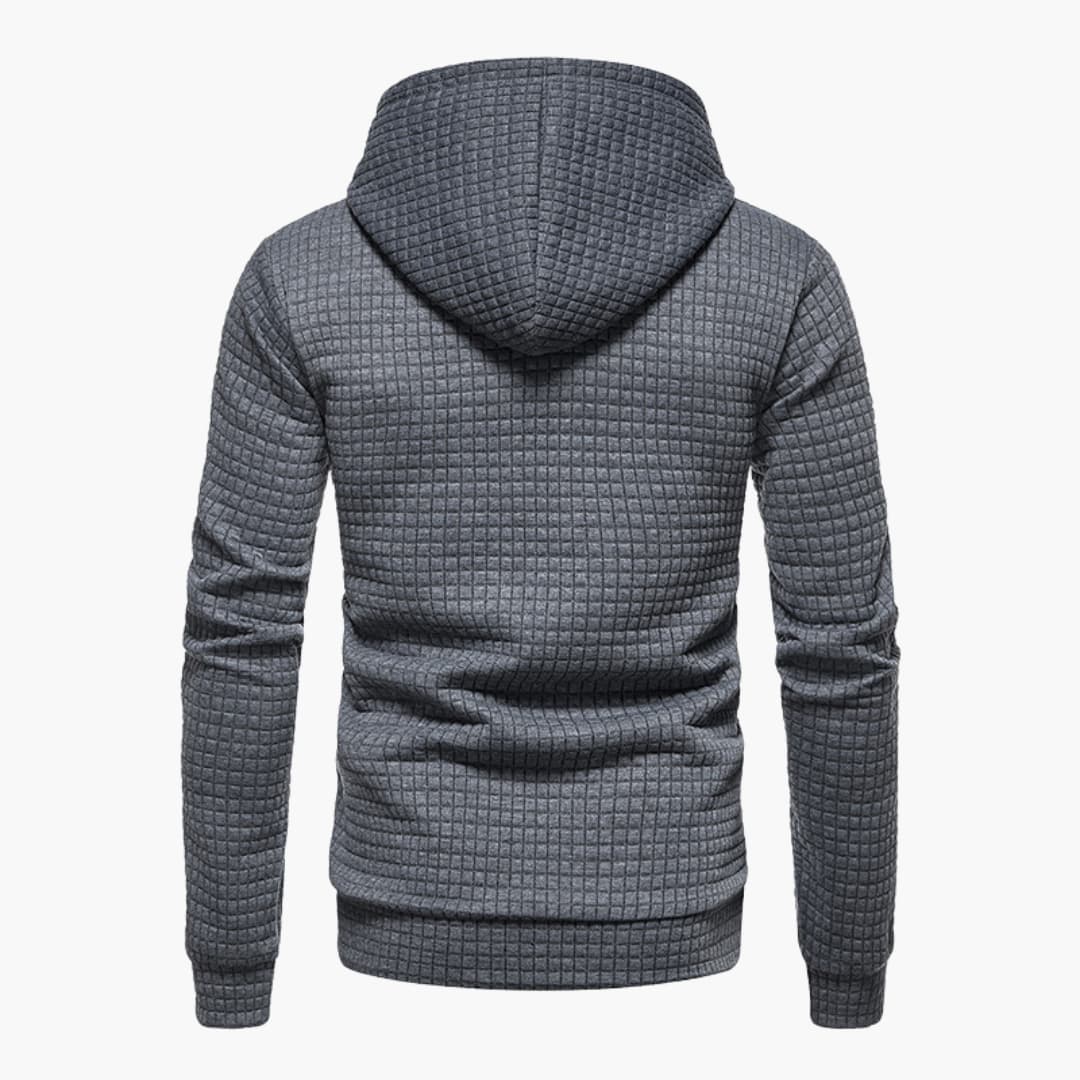 Noah | Men's Textured Pouch Pocket Hoodie Sweatshirt