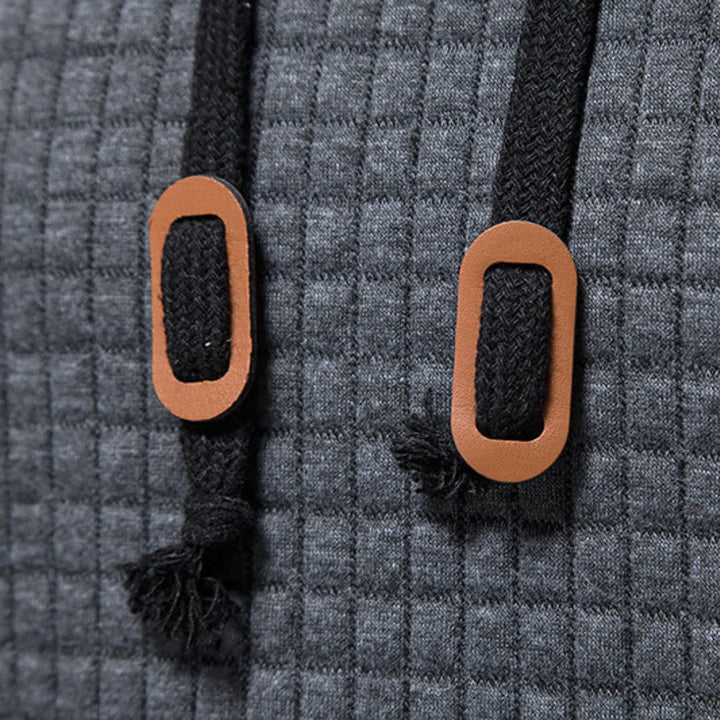 Noah | Men's Textured Pouch Pocket Hoodie Sweatshirt