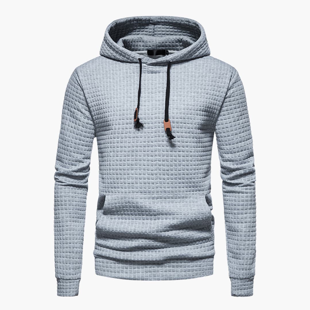 Noah | Men's Textured Pouch Pocket Hoodie Sweatshirt