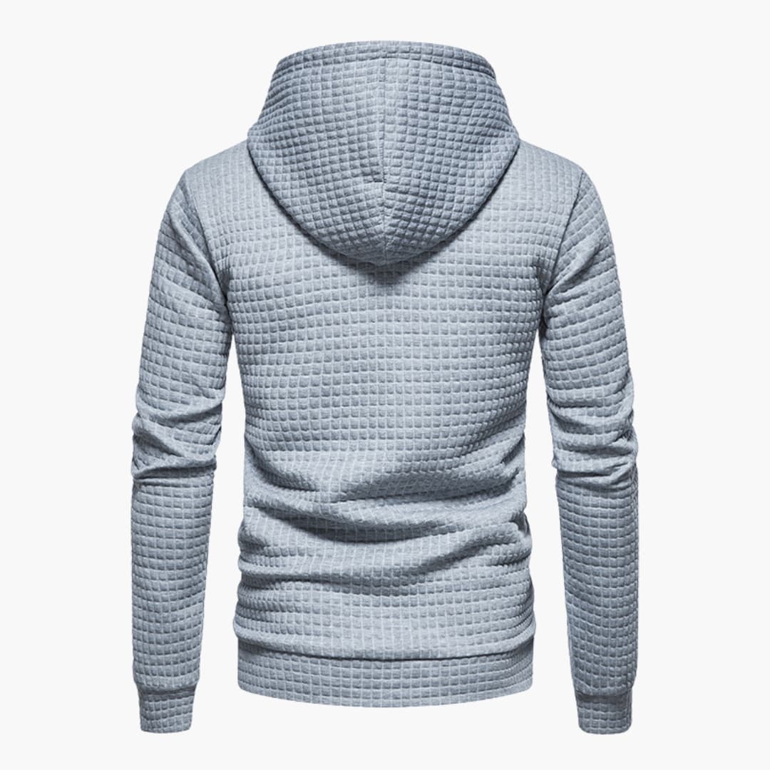 Noah | Men's Textured Pouch Pocket Hoodie Sweatshirt