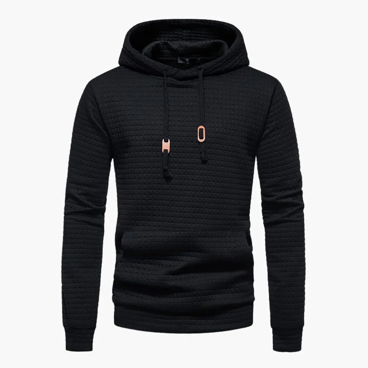 Noah | Men's Textured Pouch Pocket Hoodie Sweatshirt