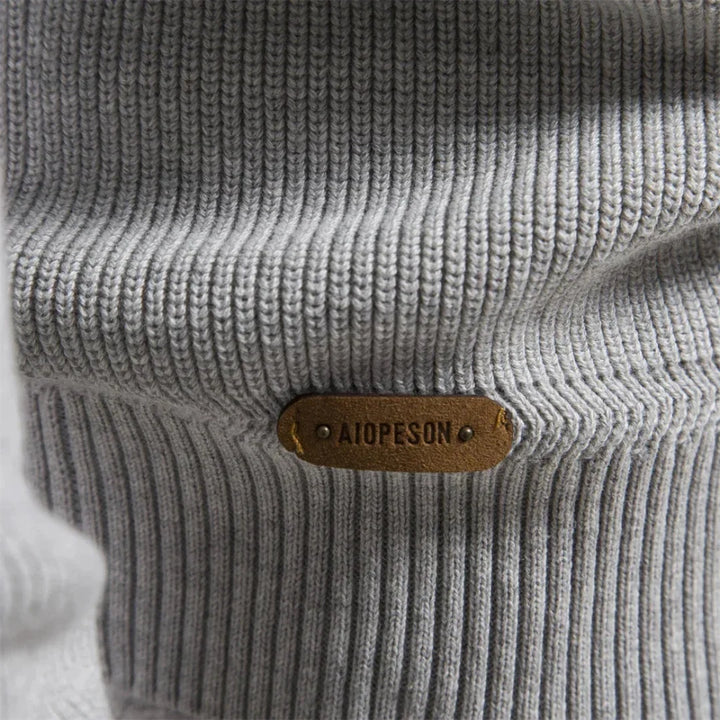 Oliver | Men's Knitted Quarter Zip Funnel Neck Jumper