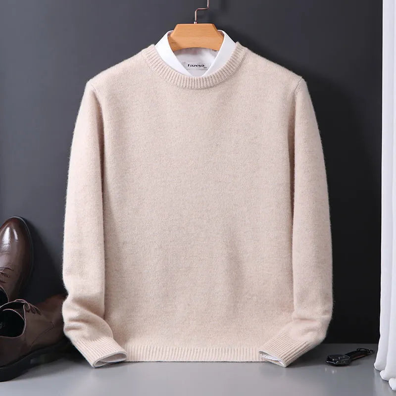 Oscar | Men's Round Neck Ribbed Trim Knitted Jumper