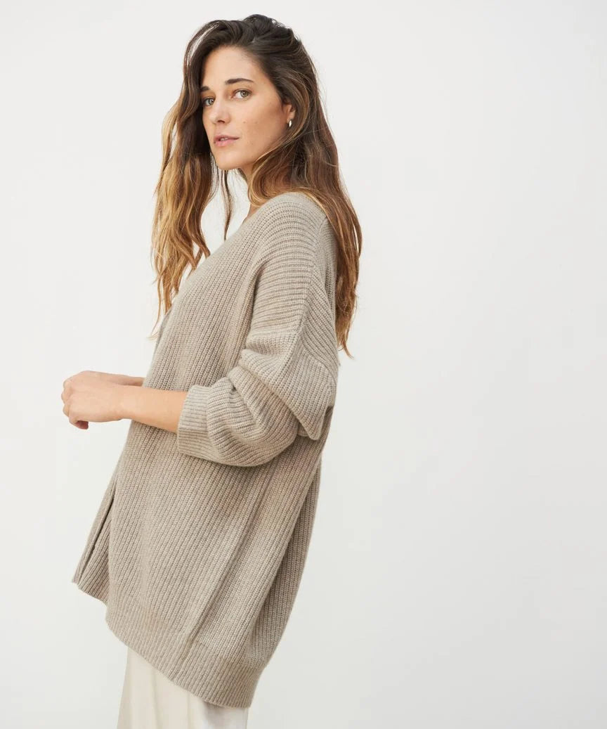 Rosanna | Long V Neck Button Knit Cardigan for Women
