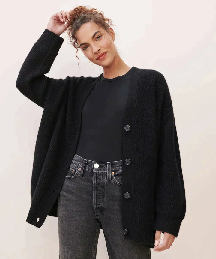 Rosanna | Long V Neck Button Knit Cardigan for Women