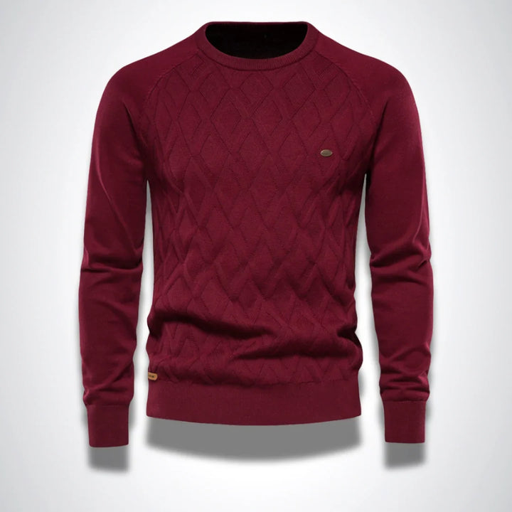 Rufus | Men's Aran Cable Knit Crew Neck Jumper