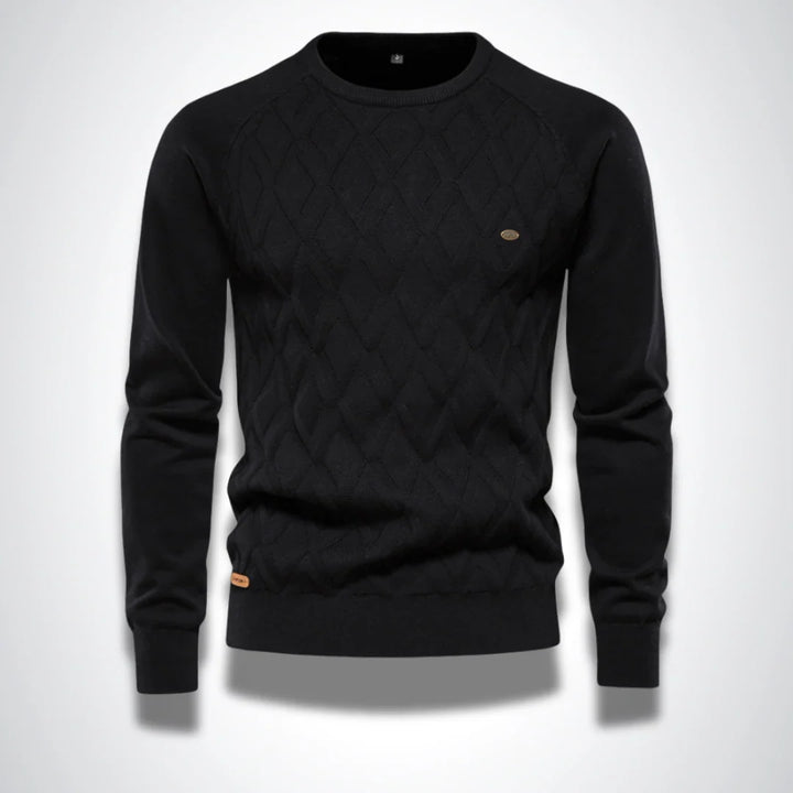Rufus | Men's Aran Cable Knit Crew Neck Jumper