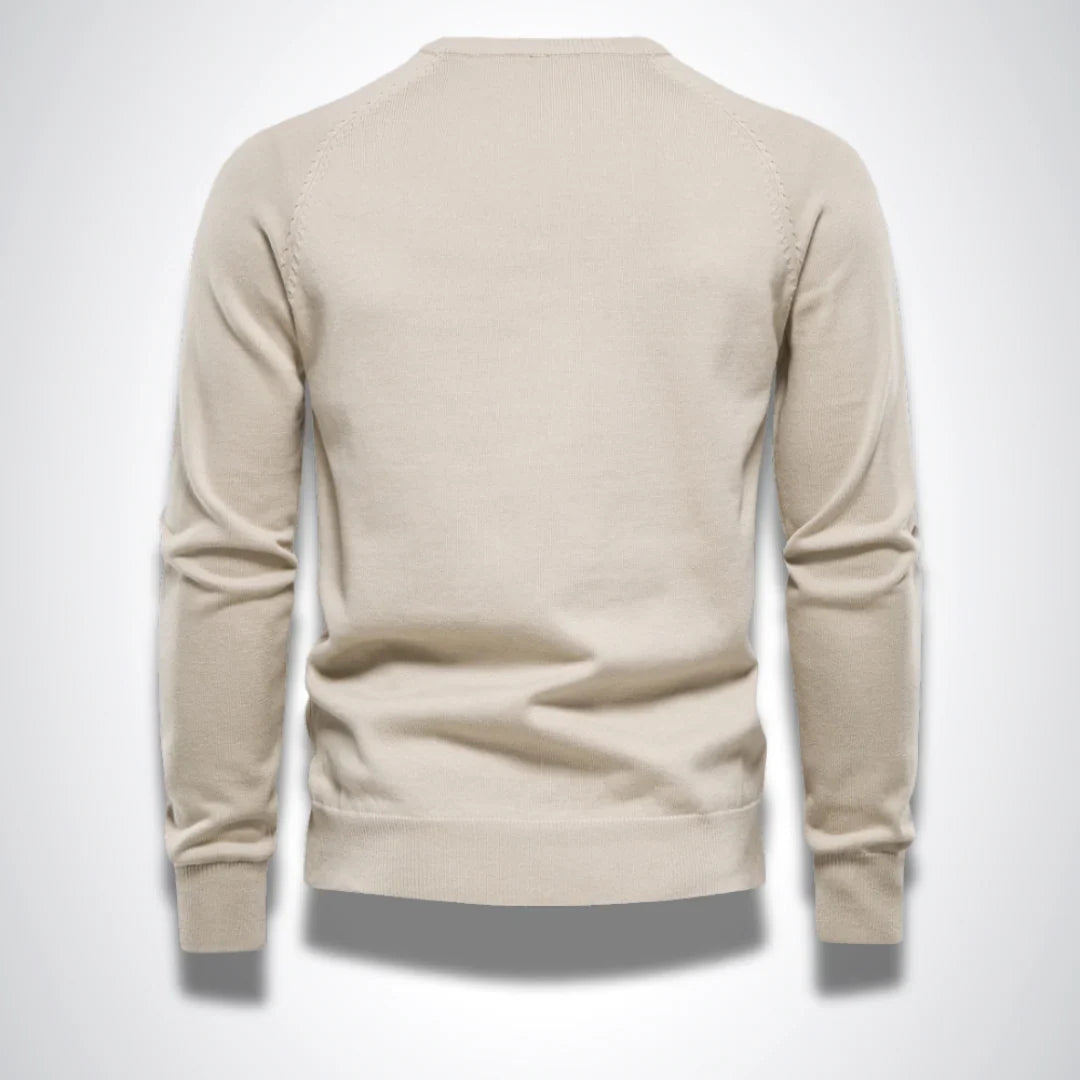 Rufus | Men's Aran Cable Knit Crew Neck Jumper