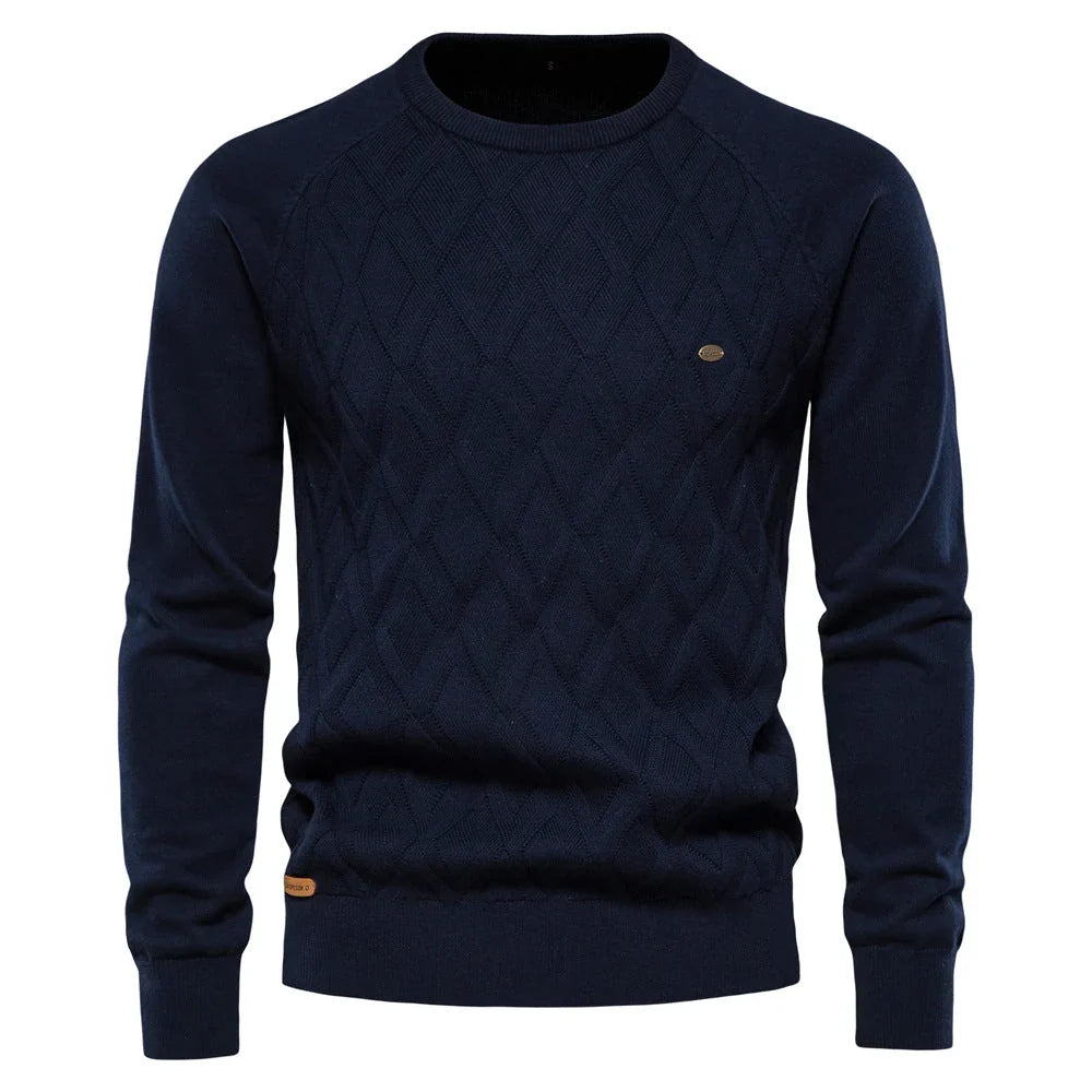 Rufus | Men's Aran Cable Knit Crew Neck Jumper