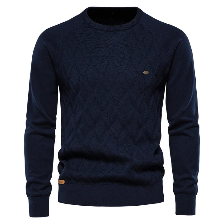 Rufus | Men's Aran Cable Knit Crew Neck Jumper