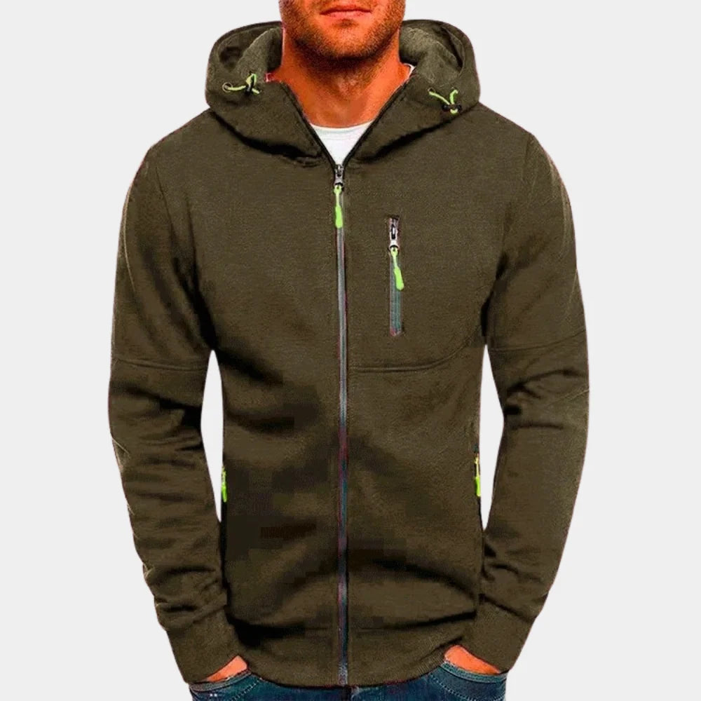 Ryan | Men's Zip Up Chest Pocket Hoodie Sweatshirt