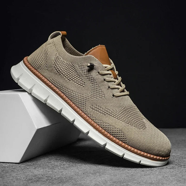 Sam | Men's Knitted Lace Up Lightweight Sole Trainers
