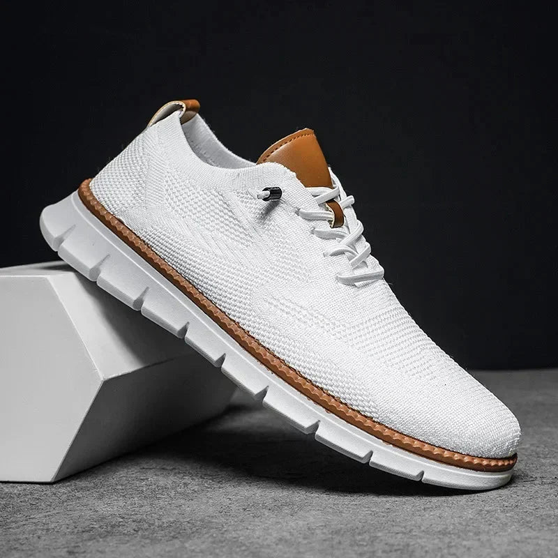 Sam | Men's Knitted Lace Up Lightweight Sole Trainers