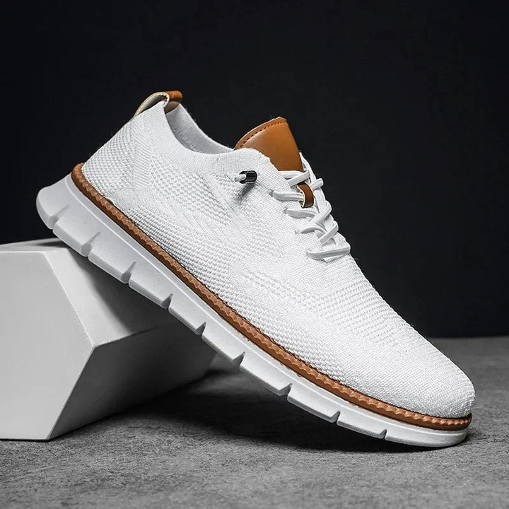 Sam | Men's Knitted Lace Up Lightweight Sole Trainers