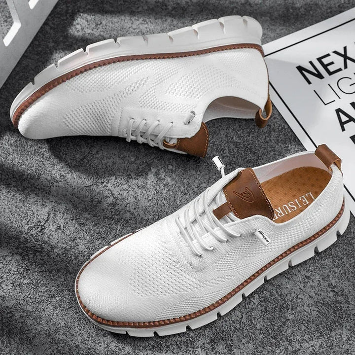 Sam | Men's Knitted Lace Up Lightweight Sole Trainers
