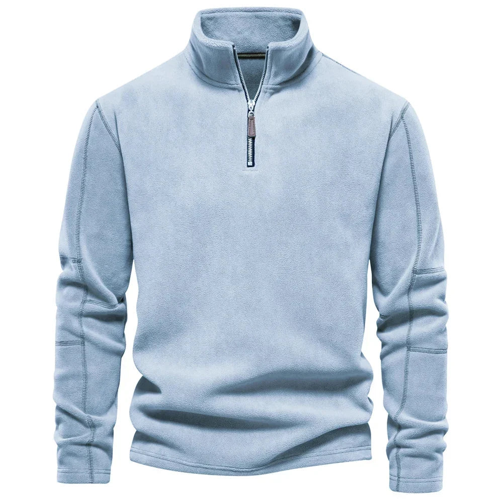 Sam | Men's Quarter Zip Fleece Funnel Neck Jumper