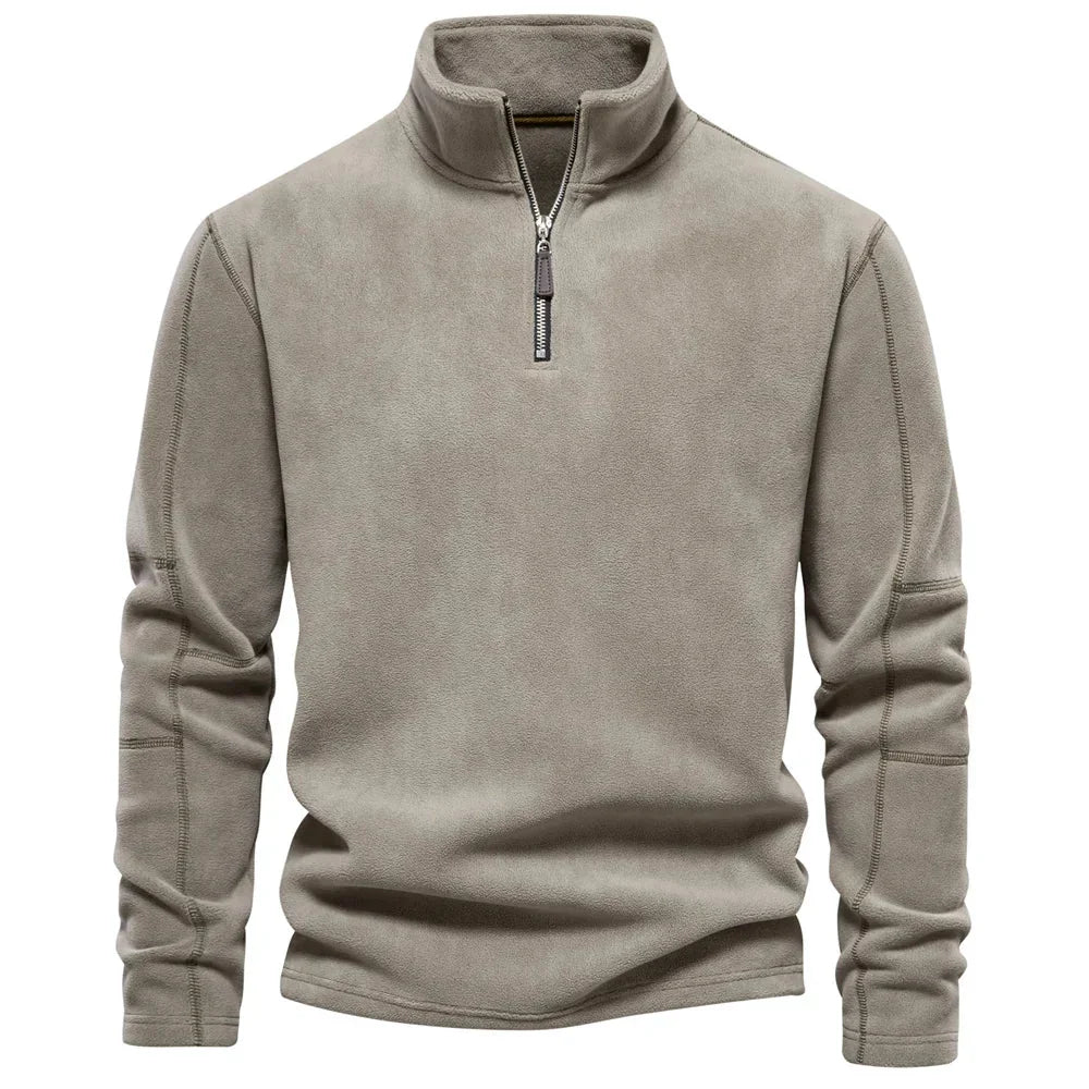 Sam | Men's Quarter Zip Fleece Funnel Neck Jumper