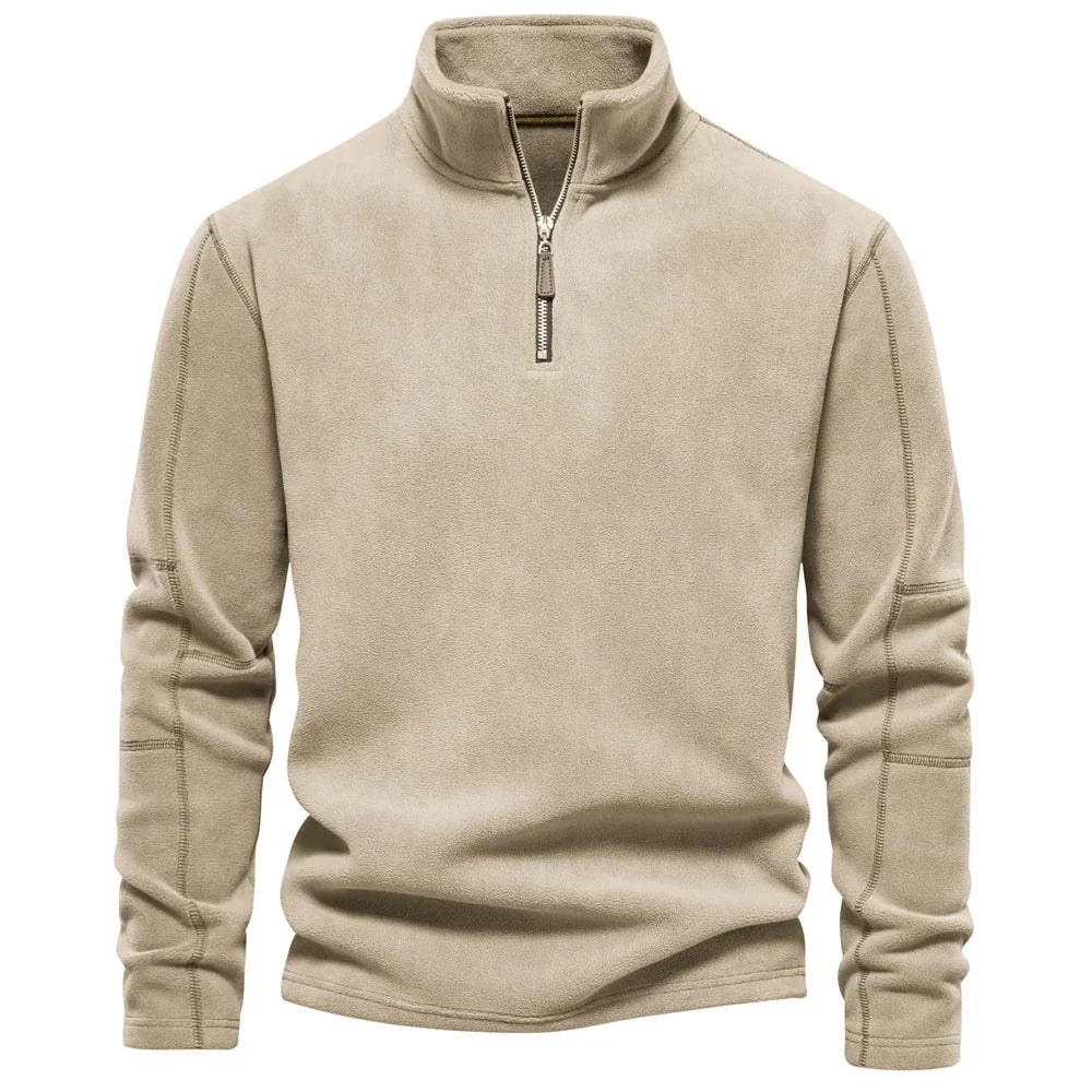 Sam | Men's Quarter Zip Fleece Funnel Neck Jumper