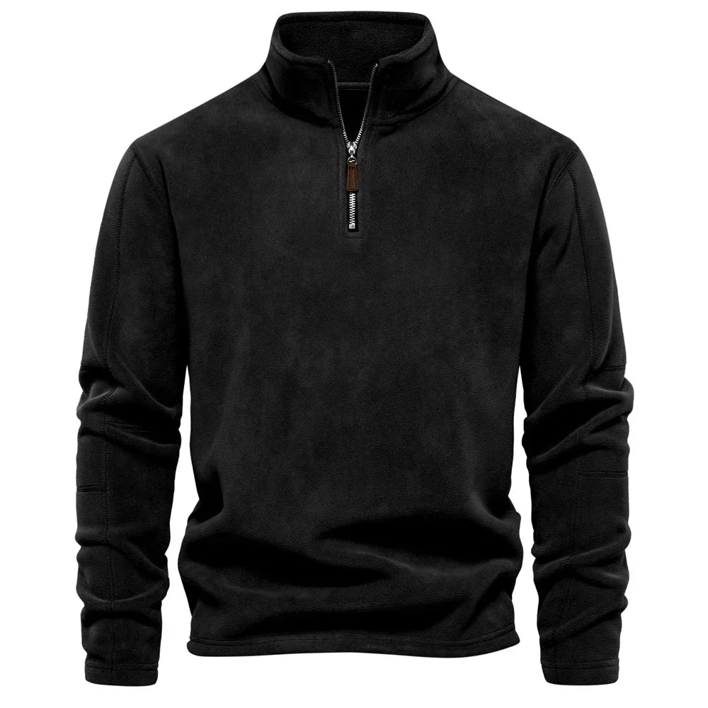 Sam | Men's Quarter Zip Fleece Funnel Neck Jumper