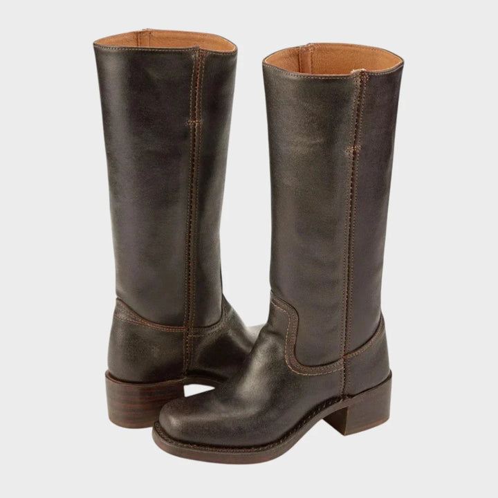 Sarah | Women's Tall Square Toe Knee High Boots