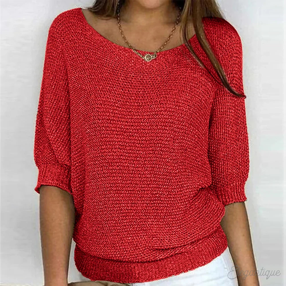 Sophie | Women's Oversized Batwing Round Neck Jumper