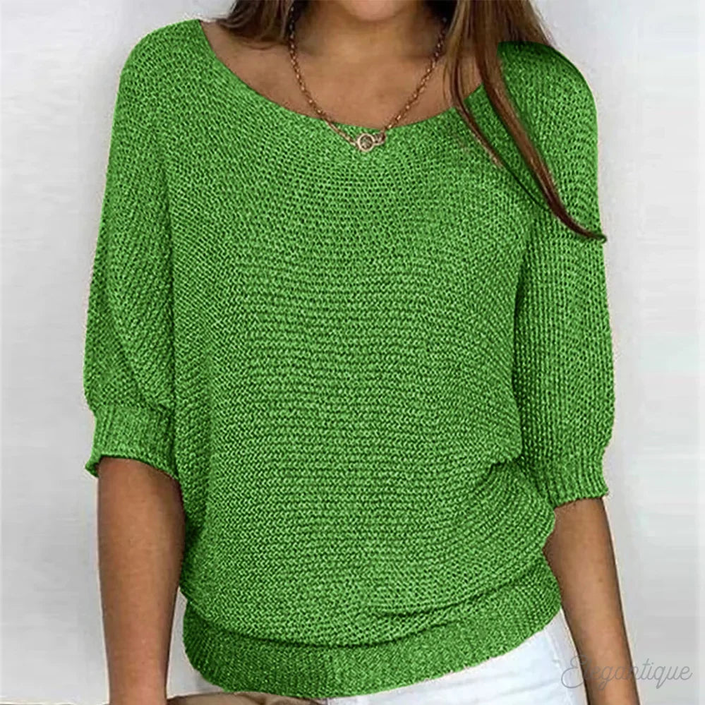 Sophie | Women's Oversized Batwing Round Neck Jumper