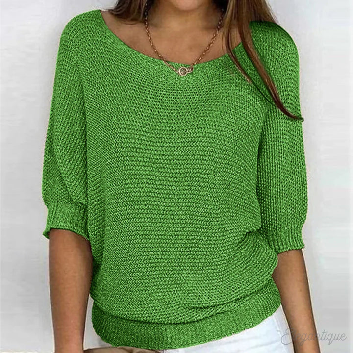 Sophie | Women's Oversized Batwing Round Neck Jumper