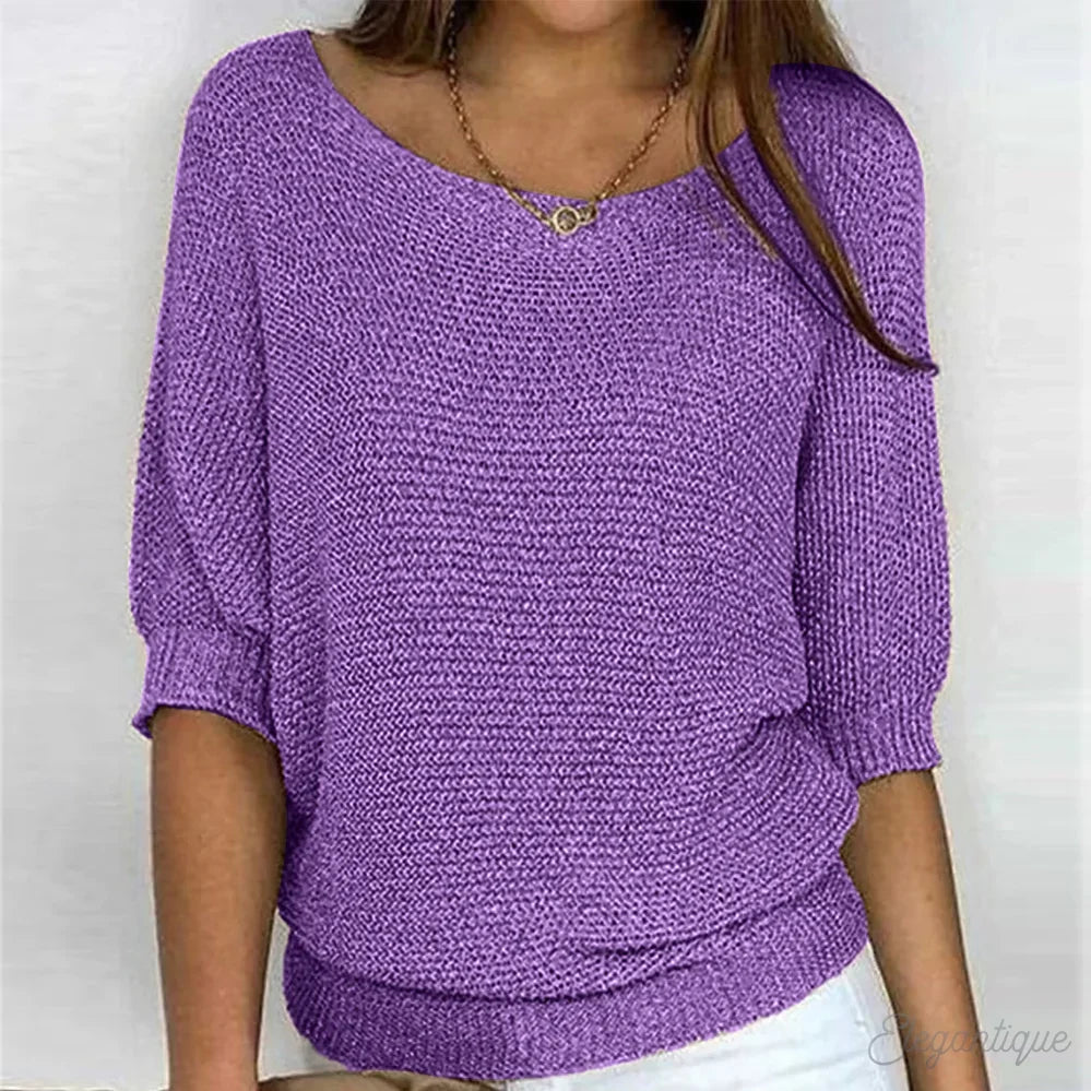 Sophie | Women's Oversized Batwing Round Neck Jumper