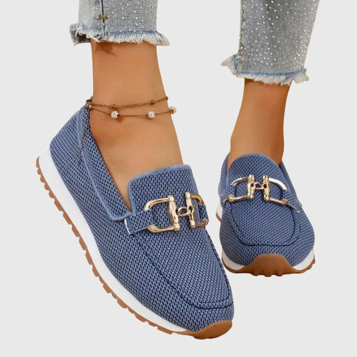 Tara | Women's Metal Buckle Platform Loafers