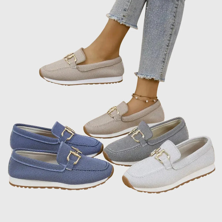 Tara | Women's Metal Buckle Platform Loafers