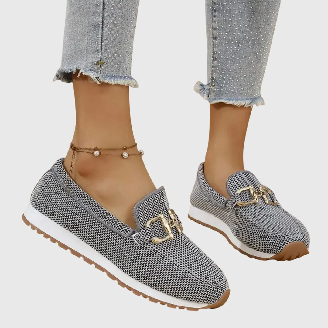 Tara | Women's Metal Buckle Platform Loafers