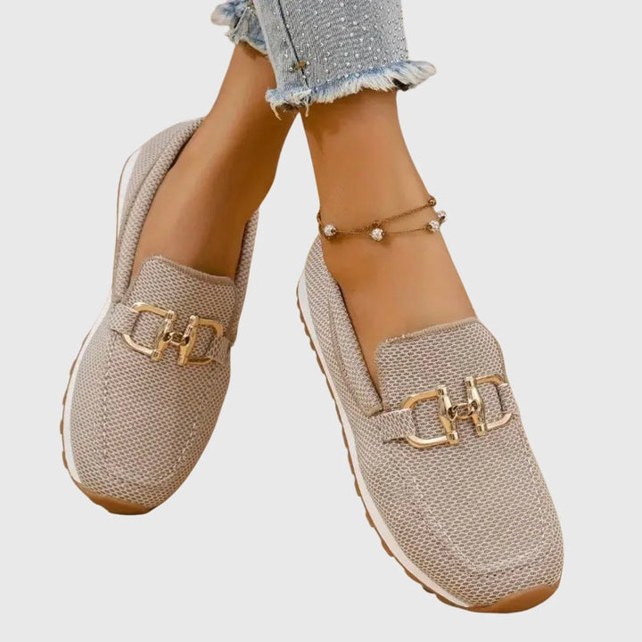 Tara | Women's Metal Buckle Platform Loafers