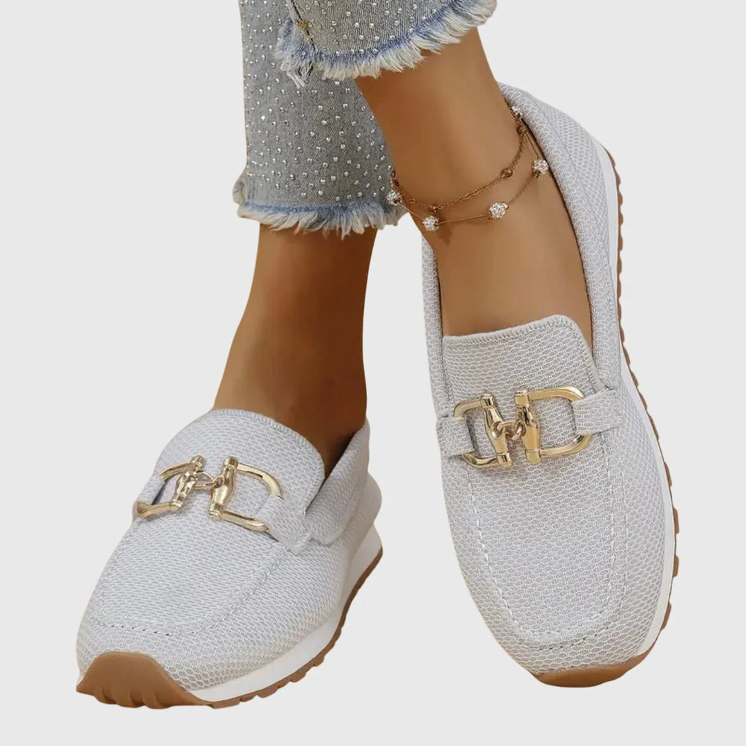 Tara | Women's Metal Buckle Platform Loafers