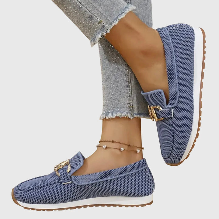 Tara | Women's Metal Buckle Platform Loafers