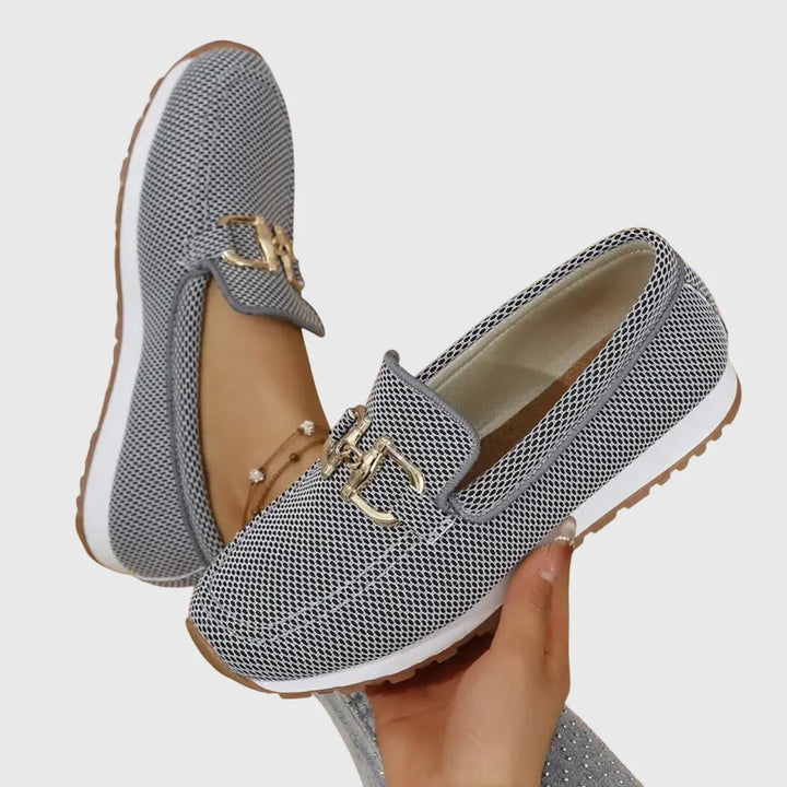 Tara | Women's Metal Buckle Platform Loafers