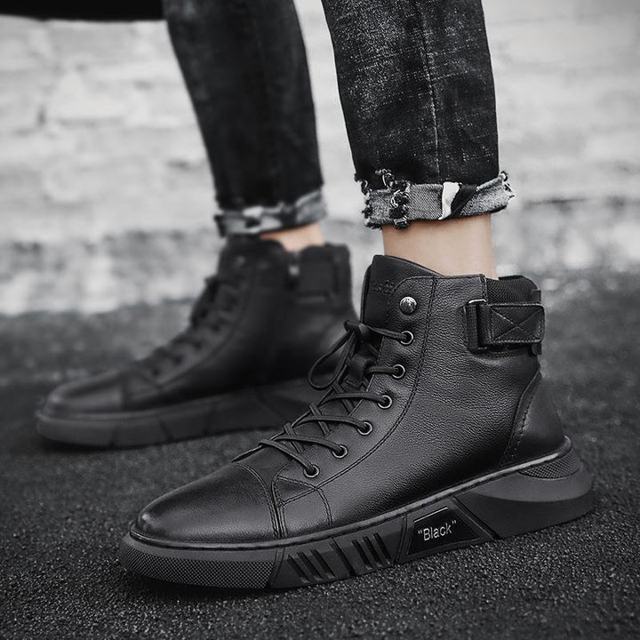 Theo | Men's Padded Collar Lace Up Ankle Boots